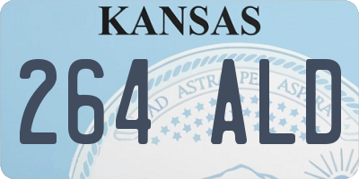 KS license plate 264ALD