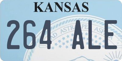 KS license plate 264ALE