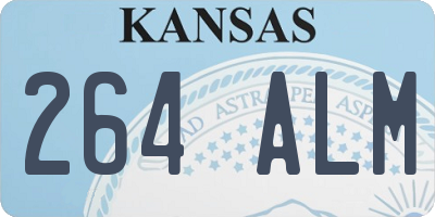 KS license plate 264ALM