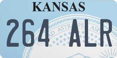 KS license plate 264ALR