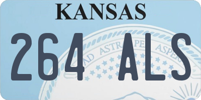 KS license plate 264ALS