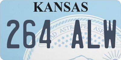 KS license plate 264ALW