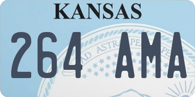KS license plate 264AMA
