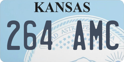 KS license plate 264AMC