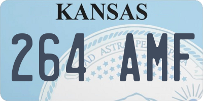 KS license plate 264AMF