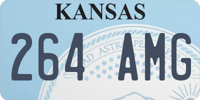 KS license plate 264AMG