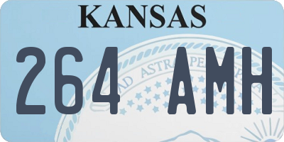 KS license plate 264AMH