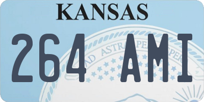 KS license plate 264AMI