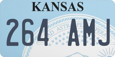 KS license plate 264AMJ