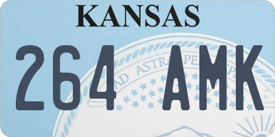 KS license plate 264AMK