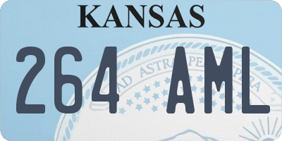 KS license plate 264AML