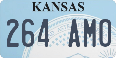 KS license plate 264AMO