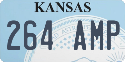 KS license plate 264AMP