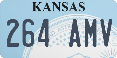 KS license plate 264AMV