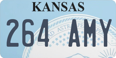 KS license plate 264AMY