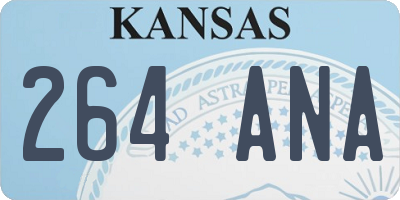 KS license plate 264ANA
