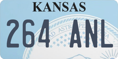 KS license plate 264ANL