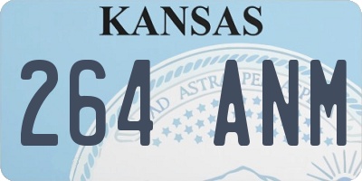 KS license plate 264ANM