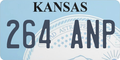 KS license plate 264ANP