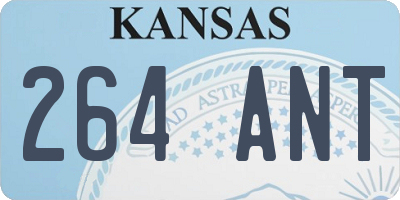 KS license plate 264ANT
