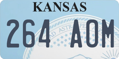 KS license plate 264AOM