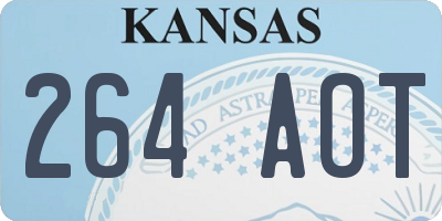 KS license plate 264AOT