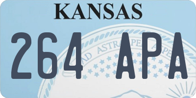 KS license plate 264APA