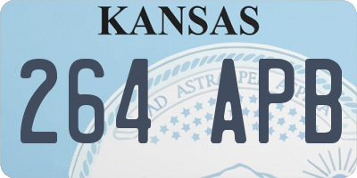 KS license plate 264APB