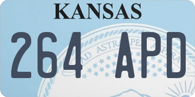 KS license plate 264APD