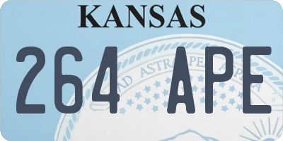 KS license plate 264APE