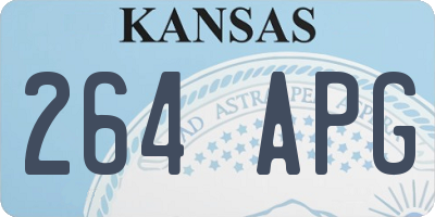KS license plate 264APG