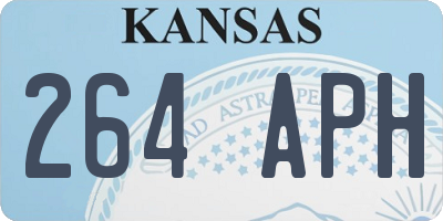 KS license plate 264APH