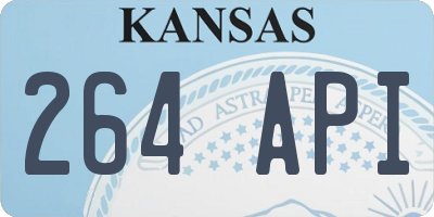 KS license plate 264API