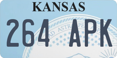 KS license plate 264APK