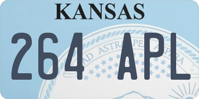 KS license plate 264APL