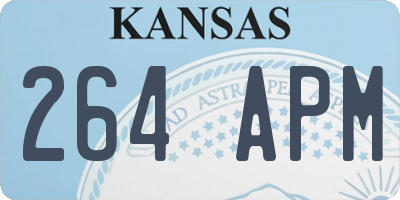 KS license plate 264APM