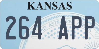 KS license plate 264APP