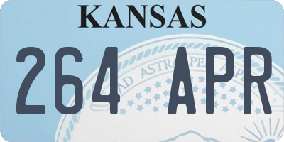 KS license plate 264APR
