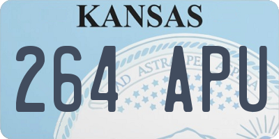 KS license plate 264APU