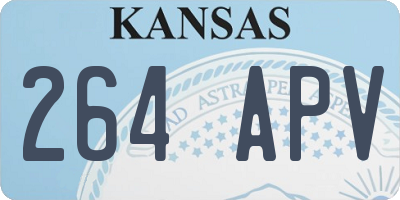 KS license plate 264APV