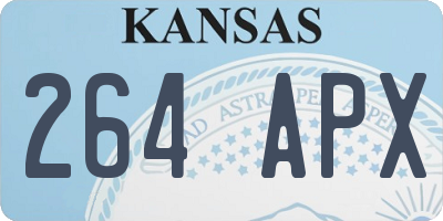 KS license plate 264APX