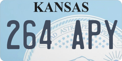 KS license plate 264APY