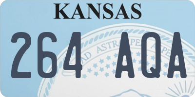 KS license plate 264AQA