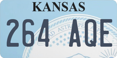KS license plate 264AQE