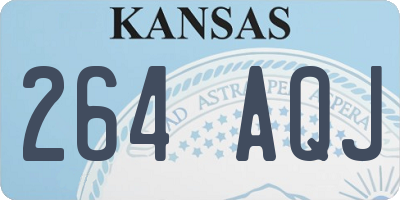 KS license plate 264AQJ