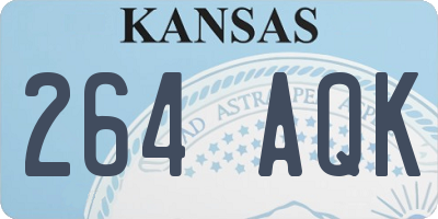 KS license plate 264AQK