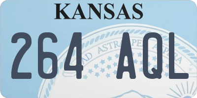 KS license plate 264AQL