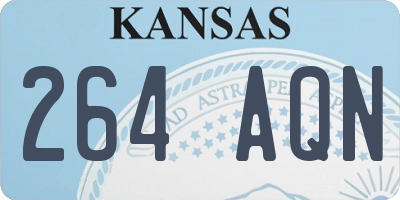 KS license plate 264AQN