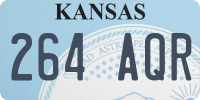 KS license plate 264AQR
