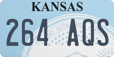 KS license plate 264AQS